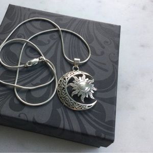 Sterling Silver Moon & Sun Necklace